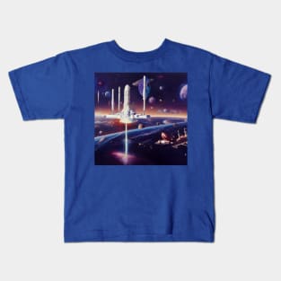 Interplanetary Spaceport Kids T-Shirt